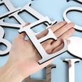 thumbnail image 3 of Uxcell 3D Acrílico Letras Espejo Calcomanías de Pared Letra E Autoadhesiva Señal de Letra para Decoración del Hogar Tono Plateado, 3 of 7