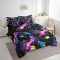 thumbnail image 3 of Castle Fairy Kawaii Magical Dragon 7-Piece Twin Bedding Sets Preppy Boys Girls,Galaxy Universe Bedding Comforter Set,Starry Sky Breathable Sheet Sets,Super Cozy Room Decor, 3 of 8