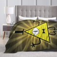 thumbnail image 5 of Bill Cipher Cartoon Fleece Blanket for Boys Girls Kids, Ultra Soft Cozy Warm Flannel Throw Blankets, Lightweight Plush Blanket Gifts for Bed Sofa Living Room Couch Home Decor, 5 of 7