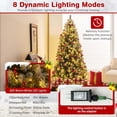 thumbnail image 4 of Goplus 6.5ft Pre-Lit Christmas Tree, Artificial Hinged Xmas Tree with 420 Warm-White LED Lights, 8 Lighting Modes, 909 Branch Tips, Red Berries & Pinecones, for Holiday Party Office Home Decor, 4 of 16