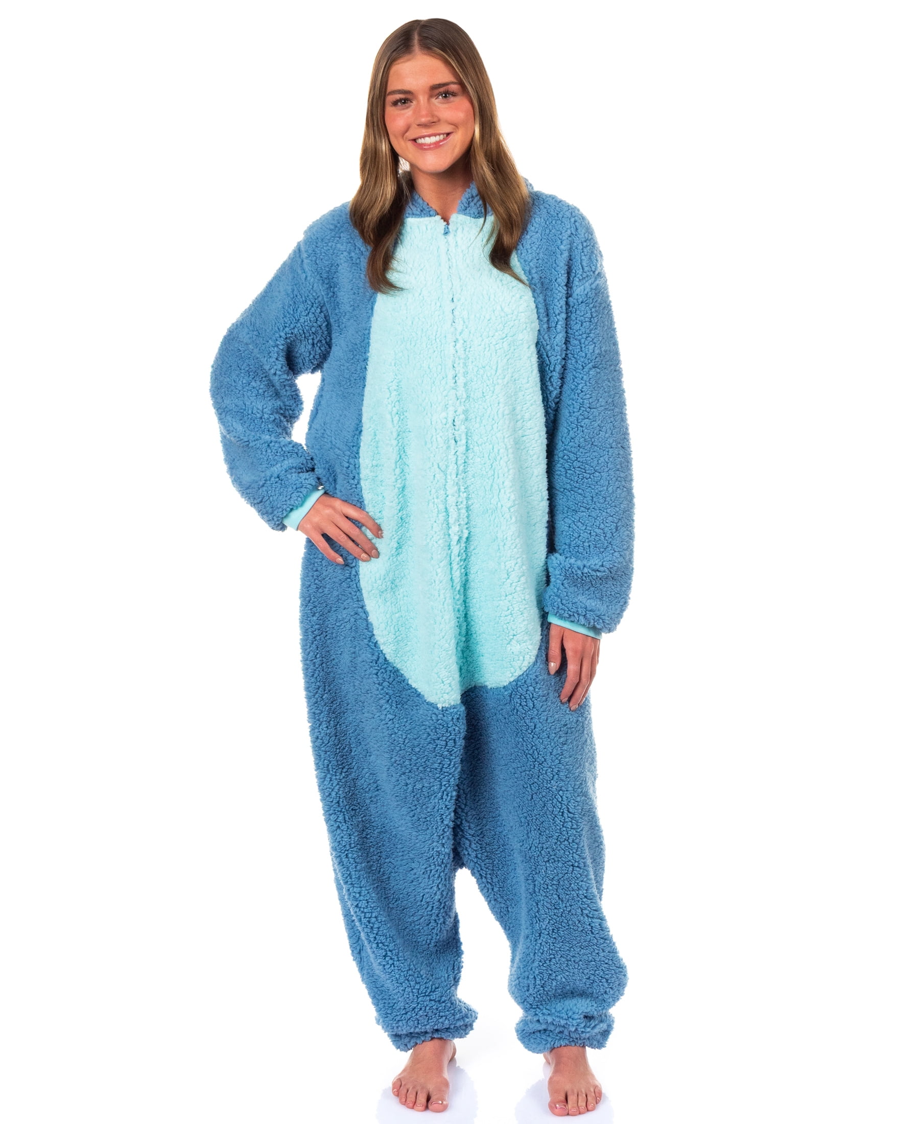Disney Lilo & Stitch Kigurumi Unisex Christmas Santa Hat Women's Costume One Piece Pajama Hooded Union Suit
