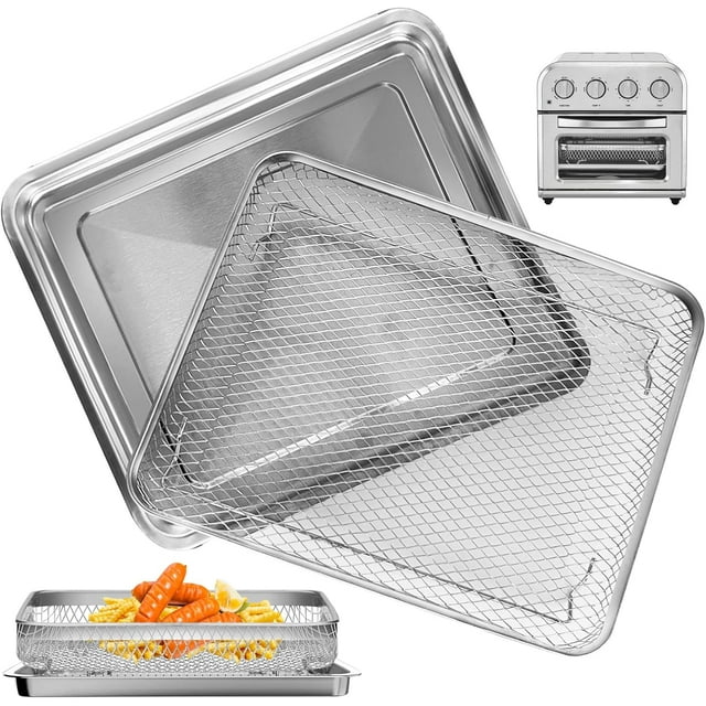 Air Fryer Basket Tray Replacement for Cuisinart TOATOATOAToaster Air Fryer Convection Oven * &#;&#;Mesh Air Fryer Steel Basket Wire Rack Accessories Parts Dishwas