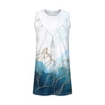 thumbnail image 4 of Womens Printed Tank Tops Pleated Round Neck Vest Sleeveless Summer Basic Tshirts Mint Green XL, 4 of 5