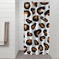 thumbnail image 2 of Black and Orange Of Leopard Print Shower Curtain 36"x72" ,Bathroom Decorative Shower Curtains Set with 12 Hooks,Modern Waterproof Washable Shower Curtain, 2 of 6