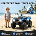thumbnail image 4 of KEEPSUN 24V Kids ATV, Ride on Toys for Toddlers, 4 Wheeler Electric Quad with Music, Spring Suspension, LED Lights, 2 Storage Racks, Ride On Car Gift for Boys Girls Ages 2-4 - Blue, 4 of 7