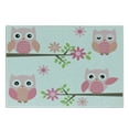thumbnail image 3 of Owl Cutting Board, Owls Waving in the Floral Tree Springtime Girly Design Print, Decorative Tempered Glass Cutting and Serving Board, Small Size, White Green Pink, by Ambesonne, 3 of 5