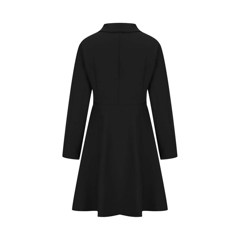 Npasoilc Blazer Dress For Women Lapel Neck Double Breasted Knee Length Elegant Blazer Dress Long Sleeve Work Office Formal Button Blazers Belt Waisted Npasoilc Blazer Dress For Women Lapel Neck Double Breasted Knee Length Elegant Blazer Dress Long Sleeve Work Office Formal Button Blazers Belt Waisted