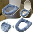 thumbnail image 2 of Baño Asiento del Inodoro Cubierta Suave Lavable Invierno Calentador Asiento del Inodoro Cojín Almohadilla Accesorio de Baño Gris Gris, 2 of 6