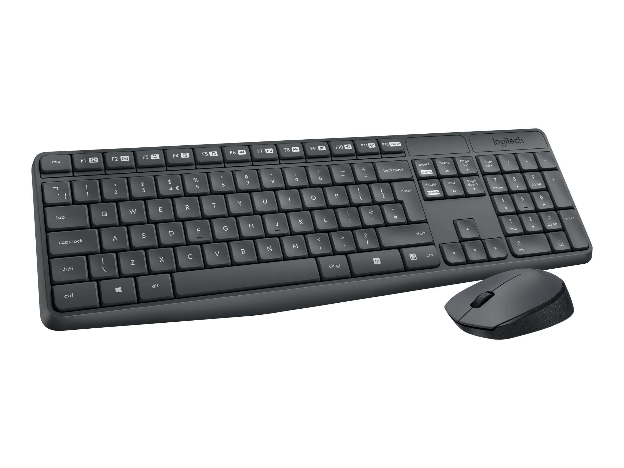 Logitech MK235 Wireless Keyboard and Mouse Grey, French