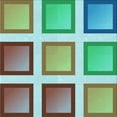 thumbnail image 1 of Ahgly Company Machine Washable Indoor Square Transitional Turquoise Green Area Rugs, 6' Square, 1 of 7