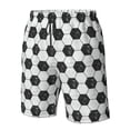 thumbnail image 6 of Uemuo Soccer Pattern Men's Swim Trunks Hawaiian Beach Bathing Suit Swimsuits Beach Quick-Dry Shorts with Pockets-, 6 of 9