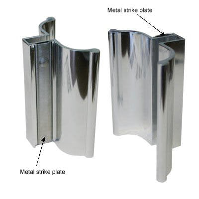 Eforlike 2 Pcs Stainless Steel Bathroom Shower Glass Door Knob Handles 