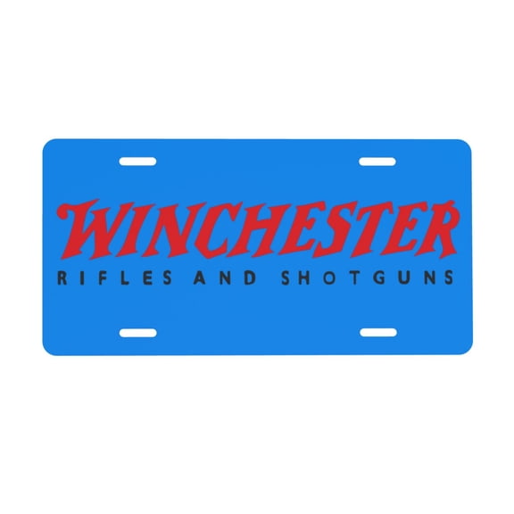 Winchester-Logo License Plate 6x12 Inch Thickening Aluminum Metal Decorative License Plates, Universal Fit For Trucks, Suvs, Vehicles