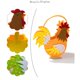 thumbnail image 4 of Cesta de Pascua para s con diseño de gallo – Bolsa de huevo de gallina no tejida para niños y niñas, Bombones portátiles y bolsa de regalo, 4 of 8