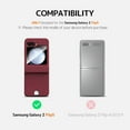 thumbnail image 6 of Compatible Wallet Case for Samsung Galaxy Z Flip 5 5G Case with Card Slot,Full Body Shockproof Cover with Screen Protector Phone Case for Samsung Z Flip 5 Wallet Case with Hinge Protection Wine, 6 of 14