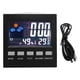 thumbnail image 1 of Advancent Reloj digital Fecha Semana Hora Pantalla LED Reloj de escritorio retroiluminado Oficina en casa Calendario digital, blanco, alimentado por Decoración del hogar Negro USB Advancent HA001900-02B, 1 of 1