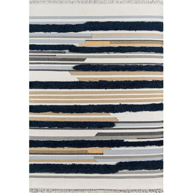 Novogratz INDIOIND-6NVY3050 3 x 5 ft. Indio-6 Hand Loomed Rectangle Area Rug - Navy