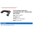 thumbnail image 2 of Front Left Upper Control Arm - Compatible with 1998 - 2000 Mercedes-Benz SLK230 1999, 2 of 2