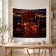 thumbnail image 5 of Candlelit Dinner Balcony with Night Hands Reach Toward, Mystical Fantasy for Space Lovers, Galaxy Room Decor, Valentine'S Day Gift, Tapestry Wall Hanging for Bedroom and Dorm, 5 of 7
