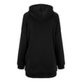 thumbnail image 3 of Plain Zip Up Hoodies for Women 2025 Fall Winter Long Sleeve Fleece Lined Hooded Sweatshirt Jacket Coat, 3 of 7