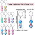thumbnail image 2 of 1 Box 20Pcs Stitch Markers Crochet Stitch Marker Cute Round Polymer Clay Beads Charms Clip On Removable Leverbacks Zipper Pull Charm Locking Knitting Markers for Yarns DIY Sewing Quilting for DIY, 2 of 9
