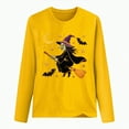 thumbnail image 4 of Godom Halloween Long Sleeve Shirts for Women Casual Soft Crewneck Basic Tee Tops Fall Outfit Clothes, 4 of 4