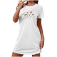 thumbnail image 1 of Tnhcen Robe de Nuit Halloween Grande Taille Incluse Imprimé Dessin Animé Manches Courtes Col Rond Polyester Spandex Extensible P-2TG pour Chaque Femme, 1 of 5