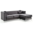 thumbnail image 3 of Glory Furniture Delray G790B-SC Sofa Chaise ( 3 Boxes) , GRAY, 3 of 6