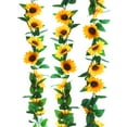 thumbnail image 4 of EGYMEN 3PC 7.5Ft Sunflower Garland Decor, Artificial Maple Vine for Door, Spring Assorted Branches, Indoor Outdoor Home Decoration, 4 of 9