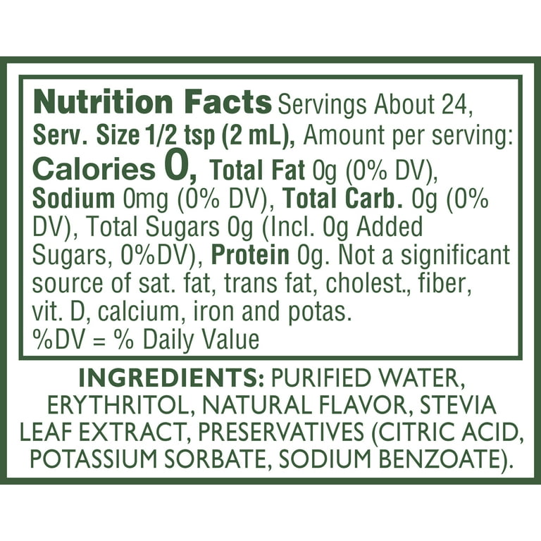 Pure Via Stevia Zero Calorie Liquid Sweetener 1.62 oz BTL