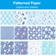 thumbnail image 5 of Uxcell Papel de Scrapbook de 12x12 Pulgadas, 24 Hojas de Papel de Manualidades de Copo de Nieve Doble Cara, Azul, 5 of 7