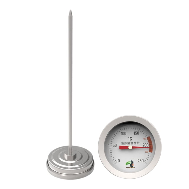 FONDOTIN Candy Thermometer with Toughened Glass and Clip for Measuring Jam Syrup and Deep Frying Temperatures