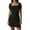 ZF Black, variant on Dresses For Women 2025 Elegant Pure Color Tight Square Collar Short Sleeve A-Line Minimalist Versatile Casual Dresses