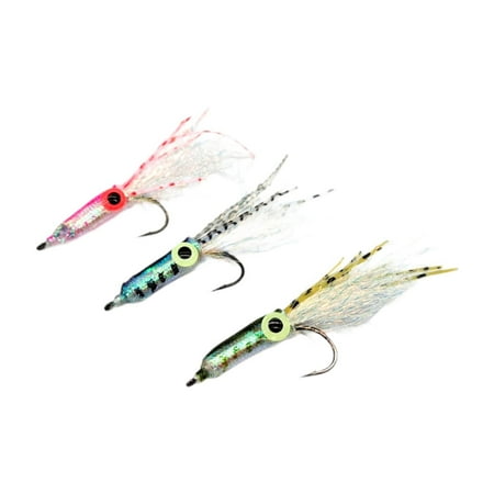TTETTZ 3 Pieces Lures 3D Luminous Eyes Squid Lure for Trout Bass Freshwater