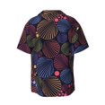 thumbnail image 2 of Wukai Colorful Shells Men's Casual Short-Sleeve Button Down Shirt - Lightweight Summer Dress Shirt for Daily Wear-4X-Large, 2 of 7