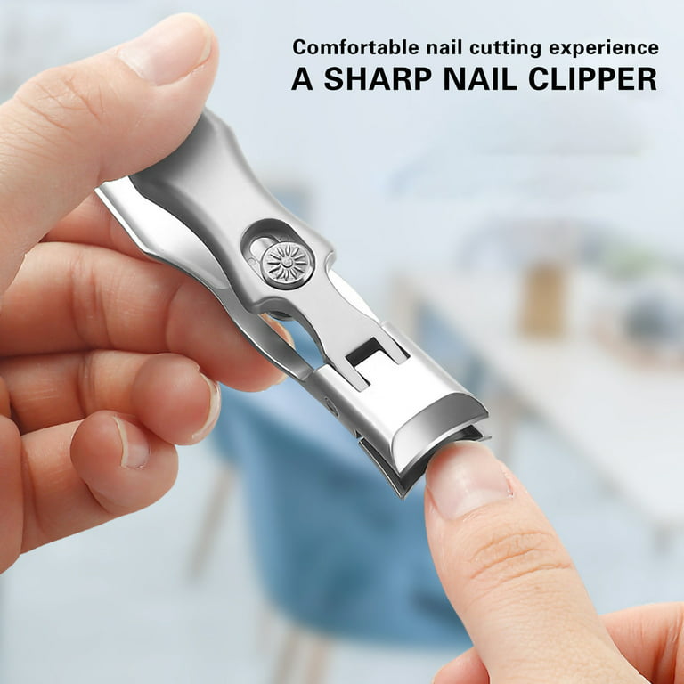 Wide Open Toenail Clippers for Seniors Thick Nails-No Splash Nail