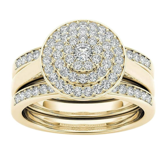 Rings for Men Rings Gold-plated Inlaid Zircon Ring Classic Jewelry Valentine's Day Gifts Clearance