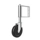 thumbnail image 1 of Rueda para puerta de cerca con giro de 360 ​​grados que evita que la puerta se arrastre para cercas de metal Plata de 4 pulgadas., 1 of 9