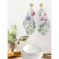 thumbnail image 2 of Spring Floral Kitchen Dish Towels for Drying Dishes Set of 3, Wildflowers Herbs Summer Botanical Plaid Waffle Weave Microfiber Hand Tea Bathroom Towels Quick Dry & Absorbent Towel 12x12, 2 of 7