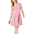 thumbnail image 2 of maison Jules Womens Heart Cutout Fit & Flare Dress, Pink, 4, 2 of 3