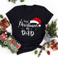 thumbnail image 2 of Gibobby Camiseta Navideña De La Mujer Camiseta de manga corta con cuello redondo y estampado de Navidad para mujer(Negro,CH), 2 of 5