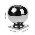 thumbnail image 2 of HOMEMAXS Stair Railing Ball Stainless Steel Ball 14.00X8.00X8.00CM Silver, 2 of 8