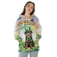 thumbnail image 4 of Happy St. Patrick’s Day Rottweiler with Green Hat Shamrocks Rainbow All Over Print 3D Hoodie Unisex Merch Hoodies Rottie Dog Lover Gifts Idea - 03007, 4 of 6