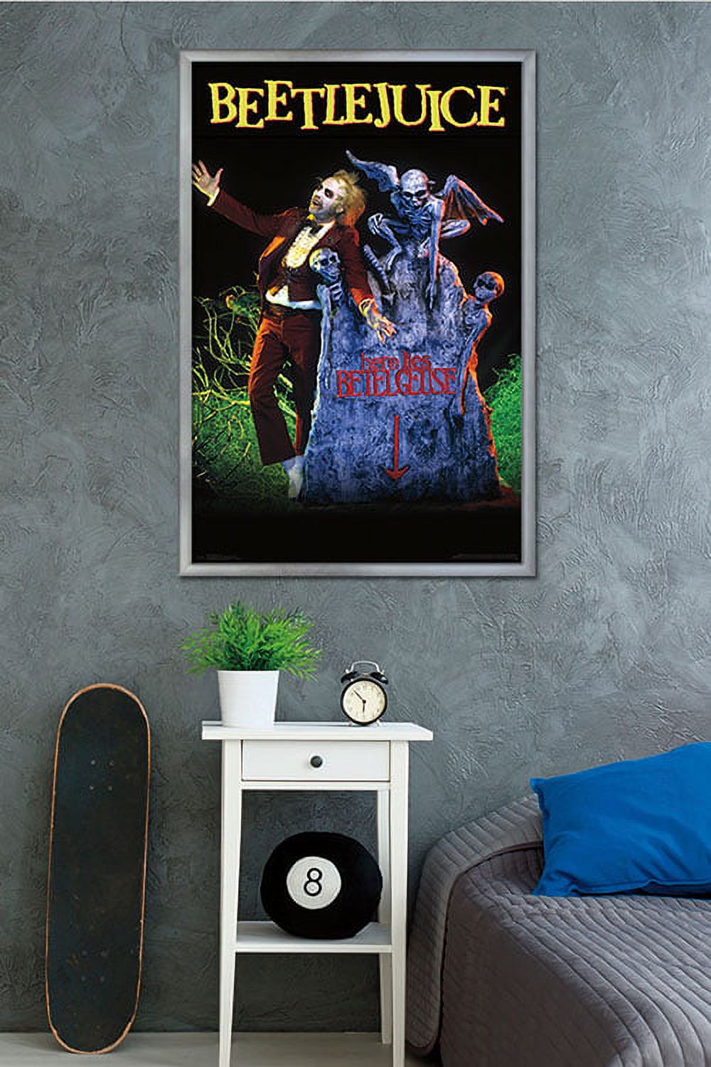 Beetlejuice - Grave Wall Poster, 22.375" x 34", Framed