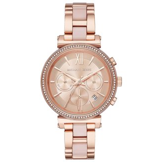 Michael Kors Womenâ€™s Charley Watch, Rose Gold Dial, Quartz 
