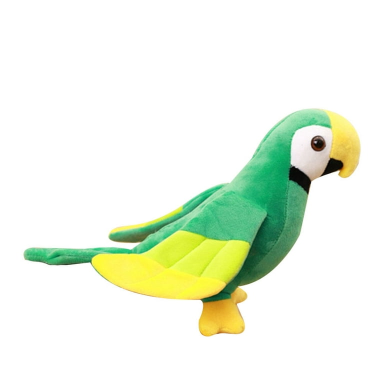 Parrot Plush Stuffed Toy Animal Bird Toys Kids Soft Doll Pillow Green  Talking Shoulder Birds Kawaii Figurine Birthday