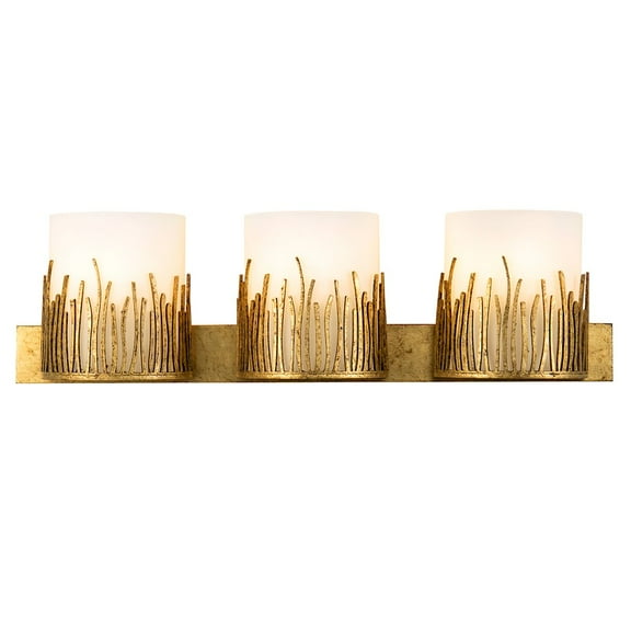 Lucas McKearn Sawgrass 3-light Metal Bath Vanity Light in Gold Leaf