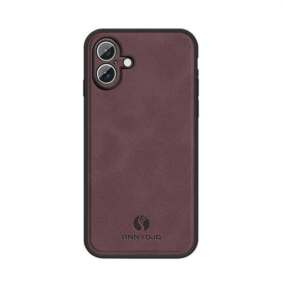 Allytechgroup Compatible with iPhone 16 Case, PU Leather Shockproof Full Body Protective Cover Phone Cases for iPhone 16, Winered
