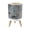 Color 1, variant on Small Trash Can with Lid Art Gold Blue Fan Elegant Detailing 1.8 Gallon Dog Proof Trash Can Round Garbage Can Waste Bin Wastebasket for Bathroom Bedroom Living Room