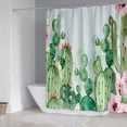 thumbnail image 2 of Cactus Tropical Flower Green Succulents Shower Curtain Set, Abstract Modern Shower Curtain for Bathroom Decor, Luxury Shower Curtain for Bathtub, Waterproof Washable Fabric Shower Curtain, 72 x 72, 2 of 5